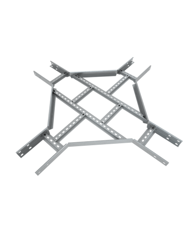 Х-разветвитель лестничный 80х600х1,2 мм Быстрый монтаж HD85 КМ-профиль (LXDS80-600-1.2 HD85) в Москве Аксессуары для лотков Pintop.ru