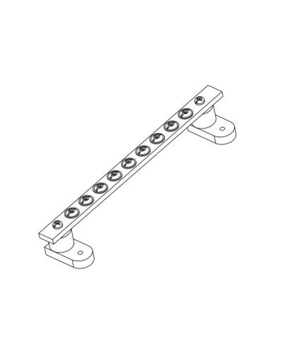 Панель заземления 200 мм / 200 А в Москве Аксессуары для стоек и шкафов Pintop.ru