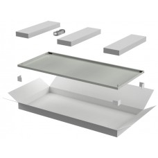 ITK LINEA E Дверь металлическая 600мм шкафа 33U сер. (LE35-33U6X-DM)