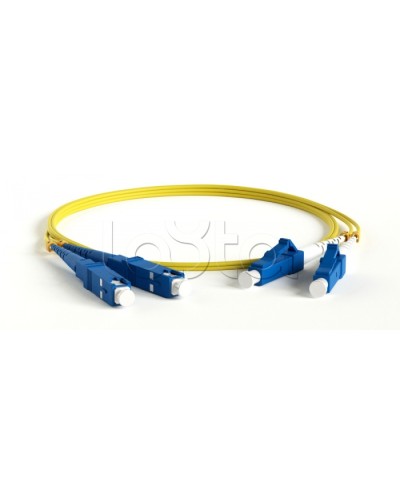 Патч-корд волоконно-оптический Hyperline FC-D2-9-LC/UR-SC/UR-H-10M-LSZH-YL в Москве Патч-корды оптические Pintop.ru