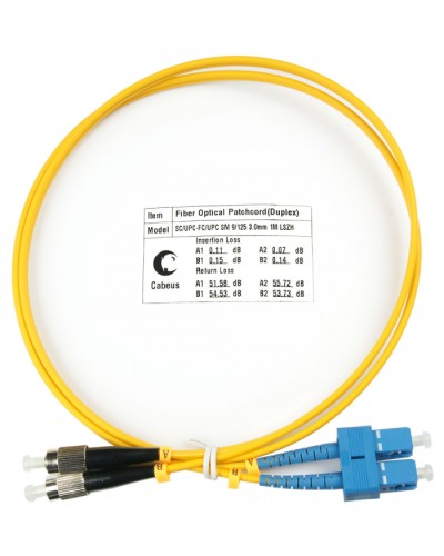 Шнур оптический duplex SC-FC 9/125 sm 1м LSZH Cabeus FOP(d)-9-SC-FC-1m в Москве Патч-корды оптические Pintop.ru