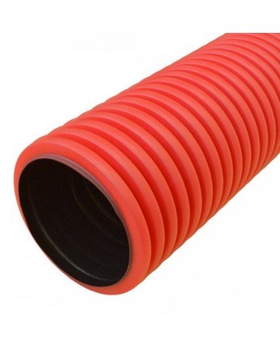 Труба гофрированная двустенная ПНД жесткая тип 450 (SN12) красная д110 5,7м (34,2м/уп) Промрукав (PR15.0120) в Москве Труба гофрированная Pintop.ru