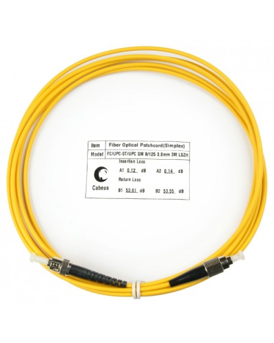 Шнур оптический simplex FC-ST 9/125 sm 3м LSZH Cabeus FOP(s)-9-FC-ST-3m в Москве Патч-корды оптические Pintop.ru