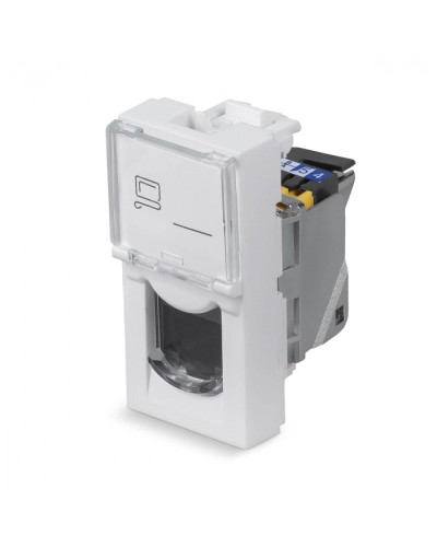 Модуль Keystone Jack RJ-45(8P8C), 180 градусов, категория 6a, экран. Cabeus (KJ-RJ45-Cat.6a-SH-180T-FP-L-22,5) в Москве Модули Keystone Pintop.ru