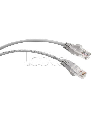 Шнур коммутационный 2xRJ-45/8P8C U/UTP кат.6 (2 м) Cabeus PC-UTP-RJ45-Cat.6-2m в Москве Патчкорды (медные) Pintop.ru