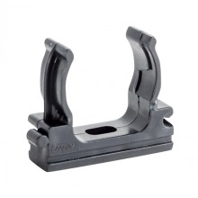 CF32G Держатель (клипса), без галогена, для труб D32мм, цвет чёрный (10шт) Экопласт (41732-10HF-BL)