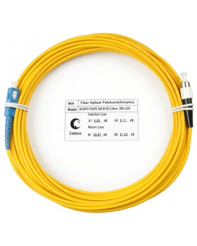 Шнур оптический simplex SC-FC 9/125 sm 25м LSZH Cabeus FOP(s)-9-SC-FC-25m в Москве Патч-корды оптические Pintop.ru