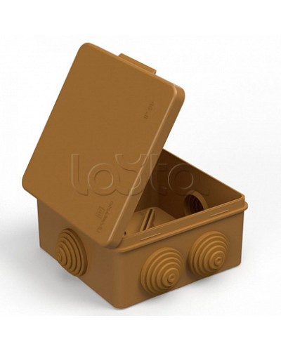 Коробка распределительная 40-0302-8001 для прямого монтажа безгалогенная (HF) бук 100х100х50 (60шт/кор) Промрукав в Москве Распределительные коробки Pintop.ru