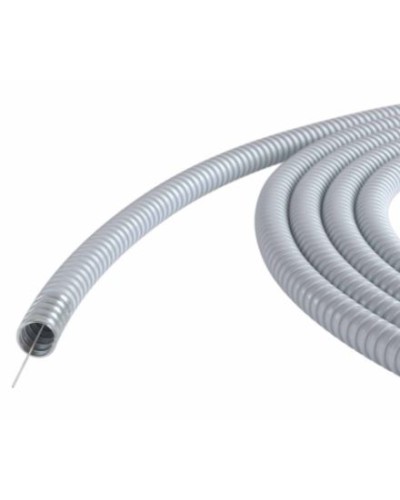 Металлорукав DN 15мм в ПВХ изоляции, Dвн 15,5 мм, Dнар 19,5, с протяжкой, 100 м, цвет серый DKC 6071R-015100P в Москве Металлорукав Pintop.ru