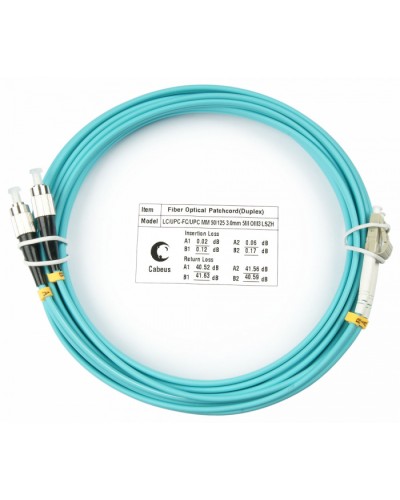 Шнур оптический duplex LC-FC 50/125 mm OM3 5м LSZH Cabeus FOP-50-LC-FC-5m в Москве Патч-корды и пигтейлы Pintop.ru