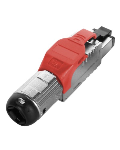 Разъем полевой оконцовки RJ-45 Hyperline (PLUE-8P8C-S-C6A-SH-RD) в Москве Коннекторы Pintop.ru