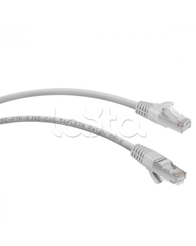 Патч-корд FTP, категория 5е, 1 м, LSZH, экранированный, серый Cabeus PC-FTP-RJ45-Cat.5e-1m-LSZH в Москве Патчкорды (медные) Pintop.ru