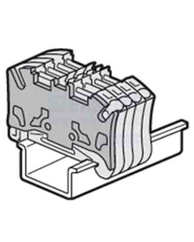 Торцевая крышка Viking 3 для пружинных клемм с шагом 5 мм двухъярусных Legrand 037589 в Москве Клеммные колодки Pintop.ru