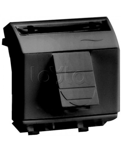 Компьютерная розетка RJ-45, кат.6A 8P8C, Hyperline, Dual IDC: 110&Krone Brava, черн., 2мод DKC 77679N в Москве Розетки компьютерные и телефонные Pintop.ru