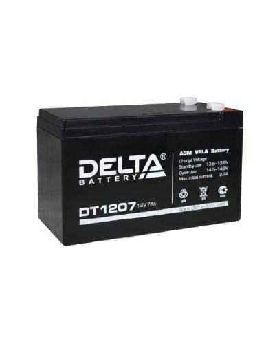 Аккумулятор свинцово-кислотный Delta DT 1207 в Москве Электротехническое оборудование Pintop.ru