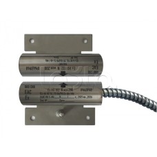 Извещатель охранный точечный магнитоконтактный взрывозащищённый Магнито-контакт Ех ИО102 N исп.211 (торцевой), с постоянно присоединенным кабелем в металлорукаве (штатно кабель 2х0,75 - 1м), 1Ex d IIC T6 Gb / РB Ex d I Mb АТФЕ.425119.171