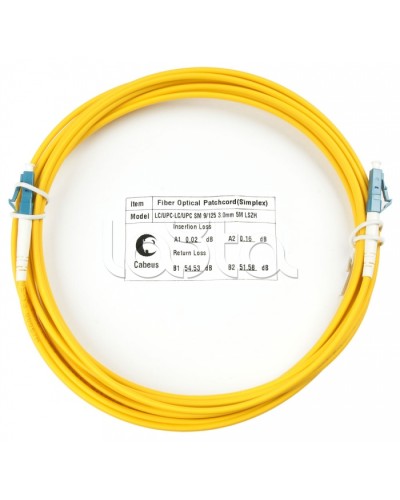 Шнур оптический simplex LC-LC 9/125 sm 5м LSZH Cabeus FOP(s)-9-LC-LC-5m в Москве Патч-корды оптические Pintop.ru