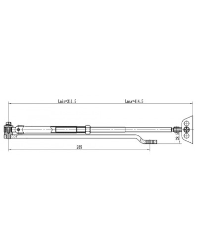 Рычаг удлиненный Vizit Рычаг-503 LONG в Москве Дополнительное оборудование для СКУД Pintop.ru