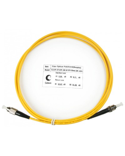 Шнур оптический simplex FC-ST 9/125 sm 2м LSZH Cabeus FOP(s)-9-FC-ST-2m в Москве Патч-корды оптические Pintop.ru