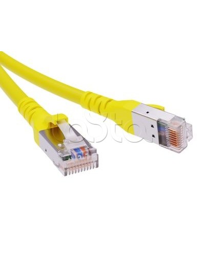 Патч-корд экранированный CAT6A SF/UTP 4х2, LSZH, желтый, 0.5м DKC RN6ASF4505YL в Москве Патчкорды (медные) Pintop.ru