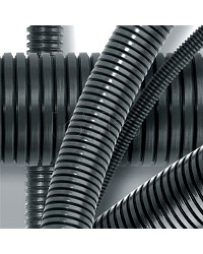 Труба гофрированная DN23мм, ПВ-0, д. вн. 22,6 мм, д. нар. 28,5 мм, полиамид 6 с протяжкой DKC PA612329F0 в Москве Труба гофрированная Pintop.ru