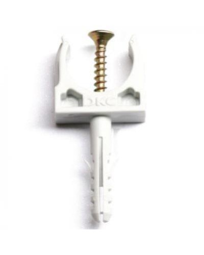 Держатель с защелкой и дюбелем, д.25 мм DKC 51325R5 в Москве Держатели, клипсы, скобы Pintop.ru