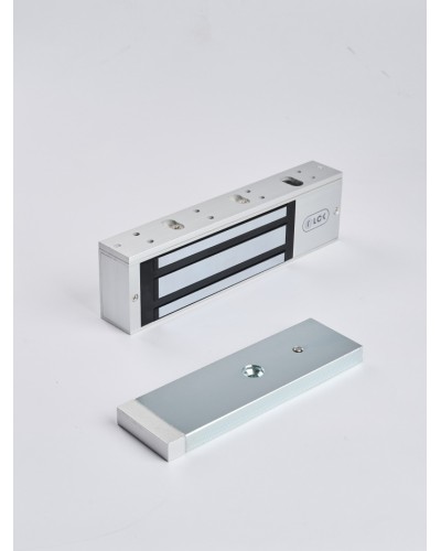 R-Lock RL-EM500-LSS - Электромагнитный замкок, 500кг, DC12/24B, цвет серебристый сатинированный алюминий RAL 7047, два датчика втроены в корпус замка: датчик Холла и магнито-контактный датчик в Москве Электромагнитные замки Pintop.ru