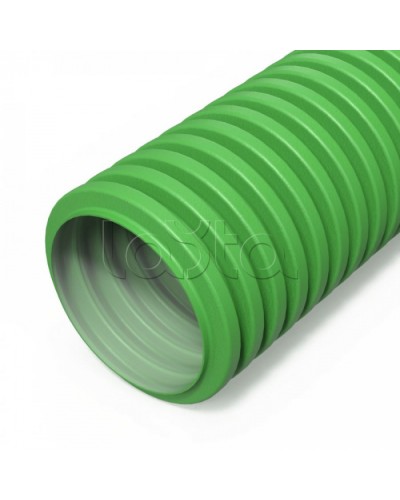 Труба гофрированная двустенная ПНД гибкая вентиляционная зеленая (RAL 6029) d90 мм (50м/уп) Промрукав (PR15.0298) в Москве Труба гофрированная Pintop.ru
