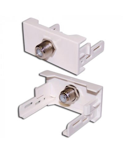 Вставка Mosaic 22.5x45 с RF-адаптером F-81, белая LANMASTER (LAN-WA-LP-RF-WH) в Москве Коннекторы и разъемы Pintop.ru