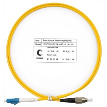 Шнур оптический simplex LC-FC 9/125 SM 1 м LSZH Cabeus FOP(s)-9-LC-FC-1M