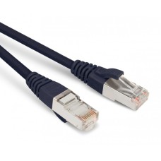 Патч-корд экранированный Hyperline PC-LPM-STP-RJ45-RJ45-C6-0.5M-LSZH-BK