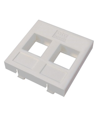 Адаптер Mosaic 45 х 45 мм для модуля Keystone, 2 порта, белый Datarex DR-5303 в Москве Коммутационные изделия Pintop.ru