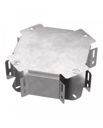 Х-образный ответвитель с крышкой Стандарт 100х100 Промрукав (PR16.0458) в Москве Аксессуары для лотков Pintop.ru