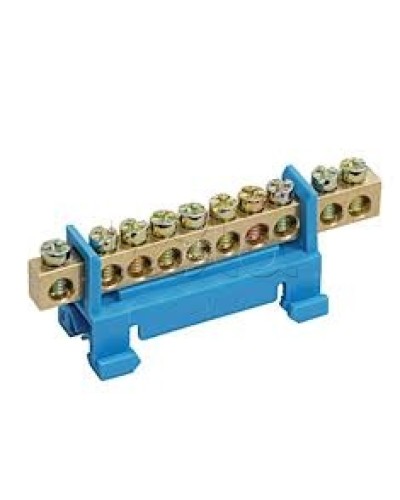 Шина PE земля с DIN-изолятором типа «Стойка» ШНИ-6х9-12-С-Ж IEK YNN10-69-12P-K05 в Москве Клеммные колодки Pintop.ru