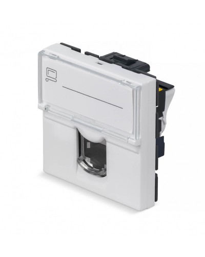 Модуль Keystone Jack RJ-45(8P8C), 180 градусов, категория 6a Cabeus (KJ-RJ45-Cat.6a-180T-FP-L-45) в Москве Модули Keystone Pintop.ru