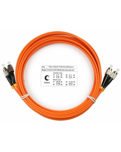 Шнур оптический duplex FC-FC 62,5/125 mm 25м LSZH Cabeus FOP-62-FC-FC-25m в Москве Патч-корды оптические Pintop.ru