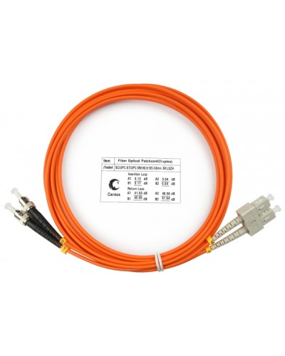 Шнур оптический duplex SC-ST 62,5/125 mm 3м LSZH Cabeus FOP-62-SC-ST-3m в Москве Патч-корды оптические Pintop.ru