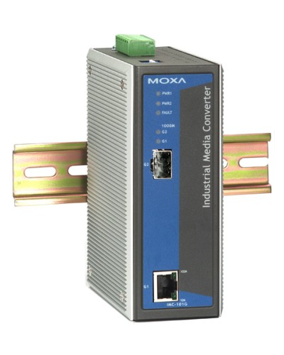 Медиаконвертер Gigabit Ethernet 10/100/1000BaseTX в 1000BaseSX/LX/LHX/ZX Moxa IMC-101G в Москве Дополнительное оборудование для ОПС Pintop.ru