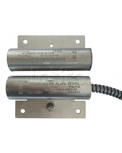 Извещатель охранный точечный магнитоконтактный взрывозащищённый Магнито-контакт Ех ИО102 Al исп.300 вывод с магнитом М-100 1Ex d IIC T6 Gb (кабель 3х0,75) в Москве Извещатели охранные (Ex) Pintop.ru