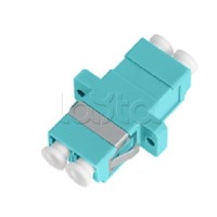 Адаптер NIKOMAX волоконно-оптический, соединительный, многомодовый, стандарта OM3, LC/UPC-LC/UPC, двойной, пластиковый, без шторки, с фланцами, аква, уп-ка 2шт. NIKOMAX (NMF-OA2M3-FN-LCU-LCU-AQ-2)