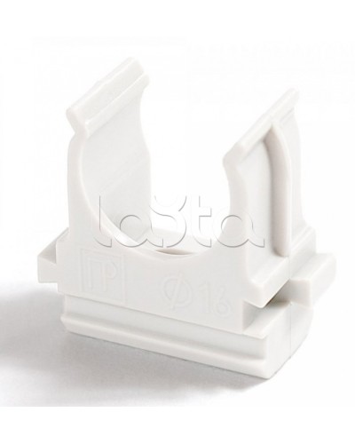 Крепёж-клипса для труб Полистирол белая д25 (100шт/1000шт уп/кор) Промрукав (PR.02725б) в Москве Держатели, клипсы, скобы Pintop.ru