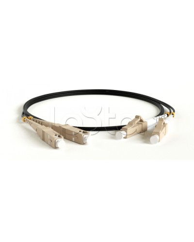 Патч-корд волоконно-оптический Hyperline FC-D2-50-LC/PR-SC/PR-H-3M-LSZH-BK в Москве Патч-корды оптические Pintop.ru