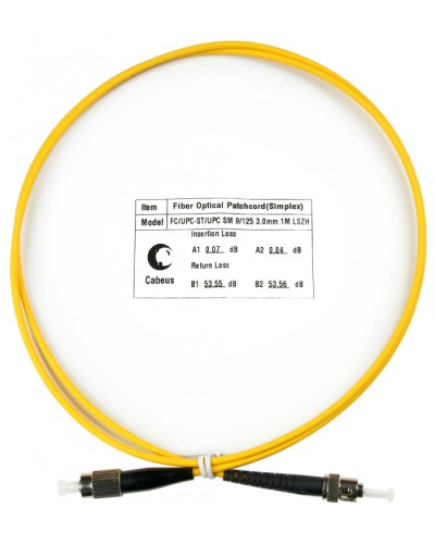 Шнур оптический simplex FC-ST 9/125 sm 1м LSZH Cabeus FOP(s)-9-FC-ST-1m в Москве Патч-корды оптические Pintop.ru