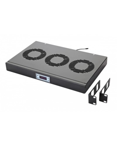 Панель вентиляционная с 3 вентиляторами, с контроллером Eurolan 60A-91-10-30BL в Москве Вентиляторные модули Pintop.ru