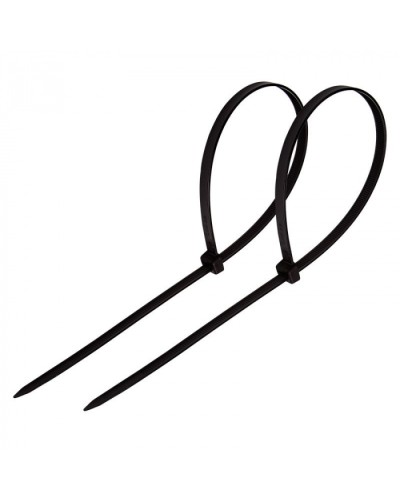 Стяжка нейлоновая неоткрывающаяся, безгалогенная (halogen free) 150x3.6мм, черная (100 шт) в Москве Стяжки-хомуты Pintop.ru