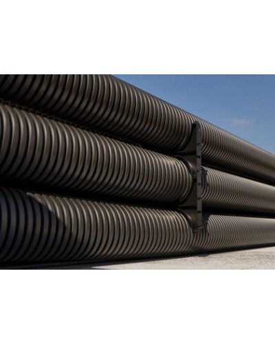 Двустенная труба ПНД гибкая для открытой прокладки д.40мм, SN23, 450Н, УФ, с протяжкой DKC 151940100 в Москве Труба гофрированная Pintop.ru
