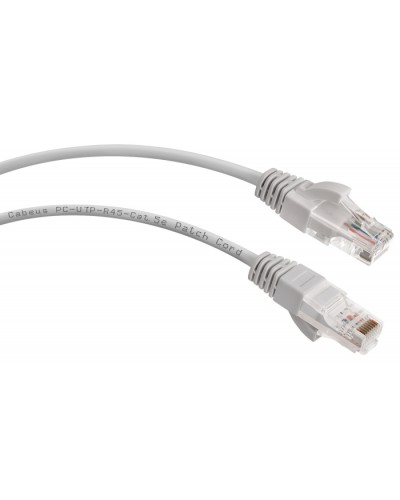 Шнур коммутационный 2xRJ-45/8P8C U/UTP кат.5е (2 м) Cabeus PC-UTP-RJ45-Cat.5e-2m в Москве Патчкорды (медные) Pintop.ru