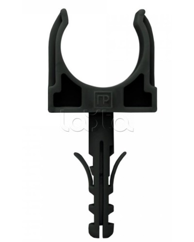 Крепеж-клипса с дюбелем черная д32 в малой упаковке (10шт/450шт уп/кор) Промрукав (PR13.0306) в Москве Держатели, клипсы, скобы Pintop.ru