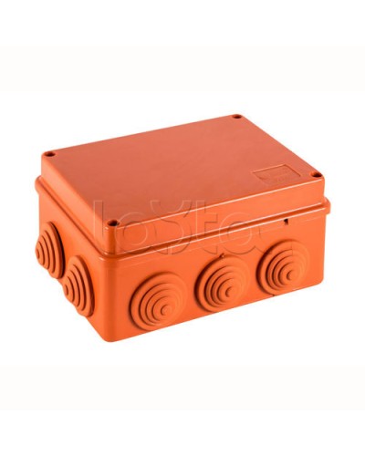 JBS150 Коробка огн. E110, о/п 150х110х70мм, без галогена, 10 вых., IP55, 5P, (0,15-2,5 мм2), цвет оранж. Экопласт (43099HF) в Москве Коробки (ОКЛ) Экопласт Pintop.ru