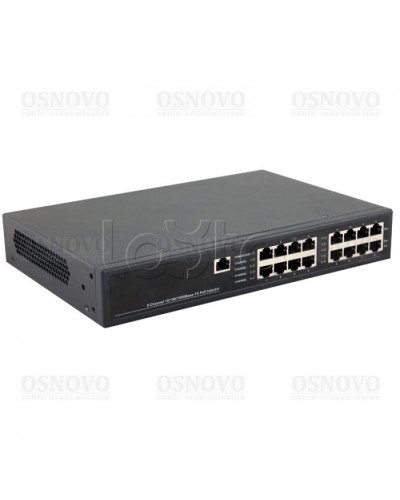 PoE-инжектор управляемый Gigabit Ethernet на 8 портов OSNOVO Midspan-8/150RGM в Москве Блоки питания для кожухов и камер Pintop.ru